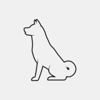 dog outline vector silhouette