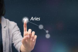 Aries horoscope symbol. photo