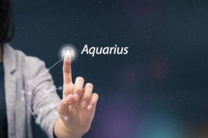 Aquarius horoscope symbol. photo