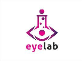 logotipo de laboratorio ocular vector