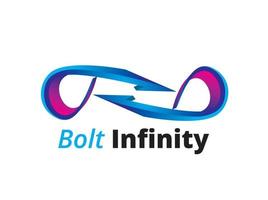 logotipo de perno infinito vector