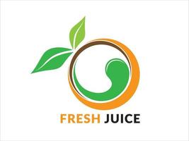 logo de jugo fresco vector