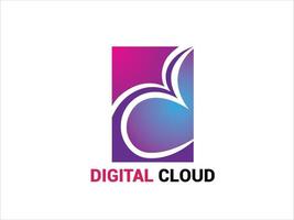 Digital Cloud Logo vector