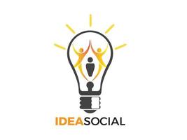 logotipo social de la idea vector