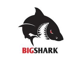 logotipo de animal de tiburón grande vector