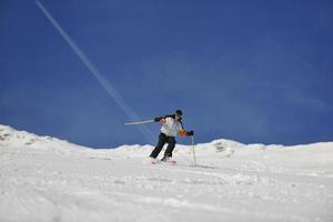 paseo libre del esquiador foto