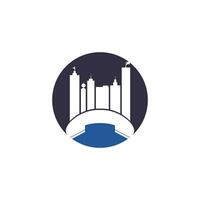 plantilla de diseño de logotipo de vector de llamada de ciudad. concepto de diseños de logotipo de ciudad de teléfono