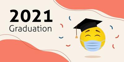 Banner with graduate in mask vector