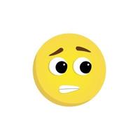 Emoticon with a dismissive look vector