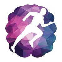 Brain Runner Logo Vector Design. Atlantic Brain Runs vector Template Design.