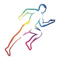 Running and Marathon Logo Vector Design. Running man vector symbol.
