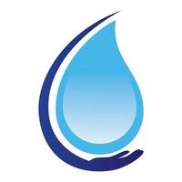 Safe water logo template design. Water Care logo vector design.