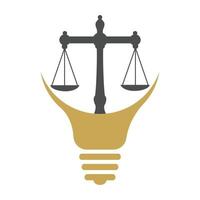 Law logo vector with judicial balance. Logo vector for law, court, justice services and firms.