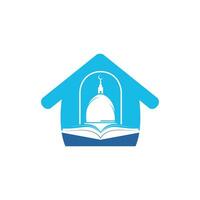 Islamic school vector logo design. Muslim learning logo template.