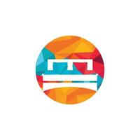 diseño de logotipo de vector de cama. diseño del logotipo del icono de la tienda de camas.