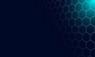 Abstract technology with blue hexagonal line background. vector