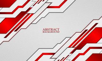 Abstract technology background with white and red neon stripes. vector