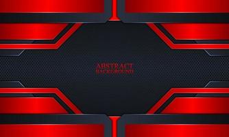 Abstract technology background with dark navy and red glow stripes. vector