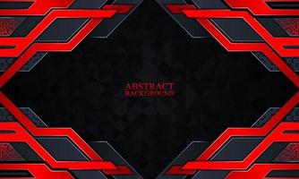 Abstract technology background with dark navy and red glow stripes. vector