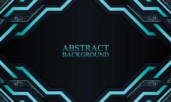 Abstract technology background with dark navy and blue neon stripes. vector