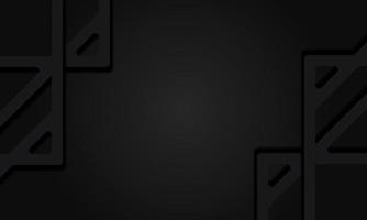 Black rounded lines background.  Abstract background. vector