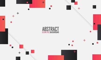 Abstract red and black gradient geometric rectangles with dot on white background. Vector. vector