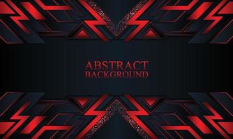 Abstract technology background with dark navy and red neon stripes. vector