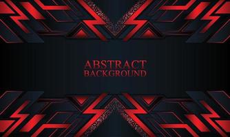 Abstract technology background with dark navy and red neon stripes. vector