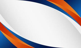 Blue ,orange and white curve shape background. vector