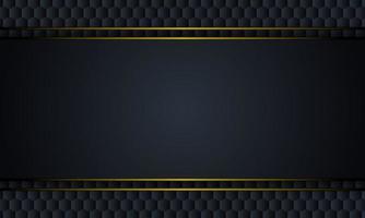 Black metal with yellow lines on hexagonal  background. vector