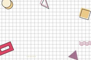 flat dashed grid geometric memphis background vector