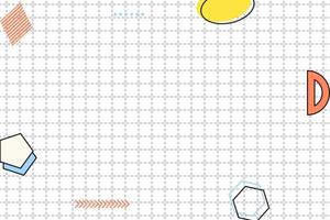 fondo de memphis geométrico de cuadrícula discontinua plana vector