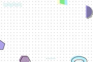 flat dotted grid geometric memphis background vector