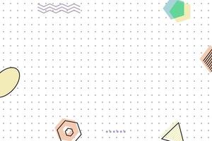 flat dotted grid geometric memphis background vector