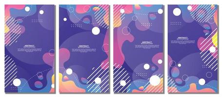 Abstract modern template set background. vector