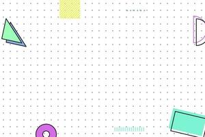 flat dotted grid geometric memphis background vector