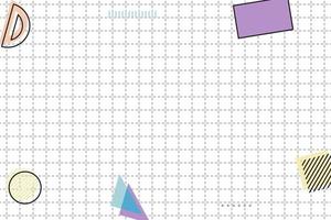 flat dashed grid geometric memphis background vector