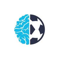 diseño del icono del logotipo del cerebro de fútbol. vector