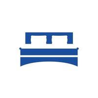 Bed vector logo design. Bed store icon logo design.