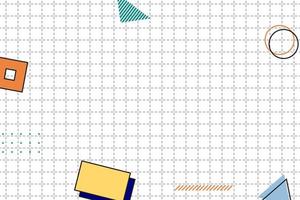 flat dashed grid geometric memphis background vector