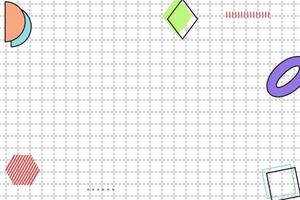 fondo de memphis geométrico de cuadrícula discontinua plana vector