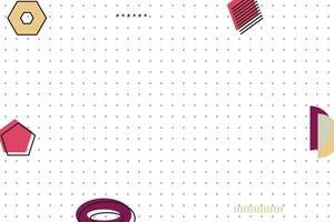 flat dotted grid geometric memphis background vector