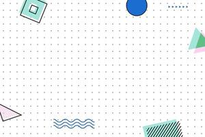 flat dotted grid geometric memphis background vector