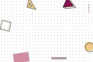 flat dotted grid geometric memphis background vector