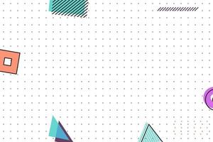 flat dotted grid geometric memphis background vector