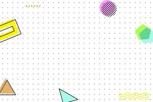 flat dotted grid geometric memphis background vector