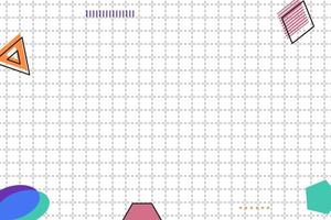 flat dashed grid geometric memphis background vector