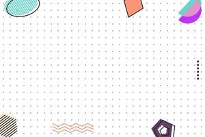 flat dotted grid geometric memphis background vector