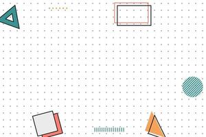 flat dotted grid geometric memphis background vector