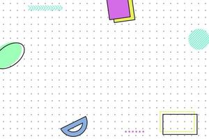 flat dotted grid geometric memphis background vector